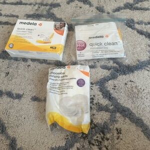 Medela quick and clean micro steam bags and nursing pads